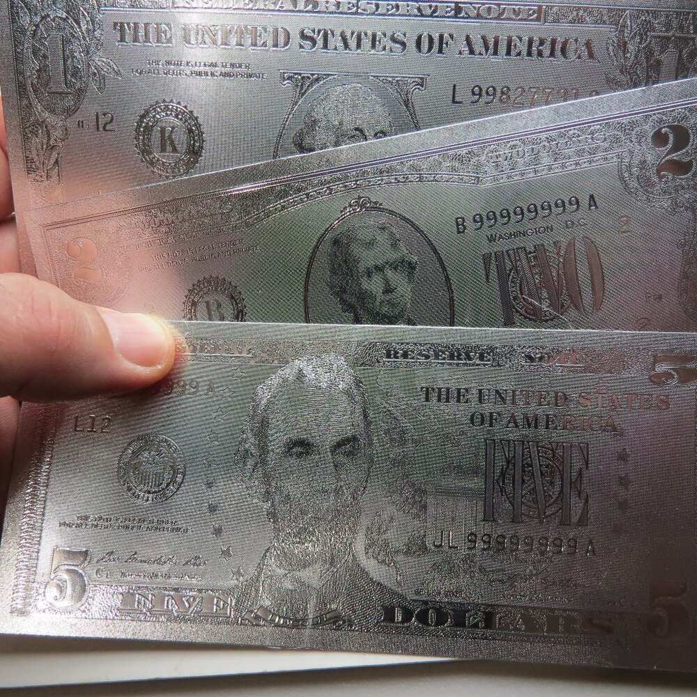 Platinum $1,$2,$5  Bill Collection